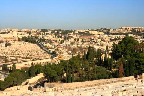 The old city of jerusalem Stock Photos