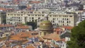 Old city of Nice, rooftop panoramic view of buildings and churches, travel HD Footage