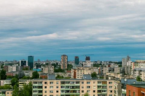 Old city panoramic view, rooftop and cloudy Foto stock
