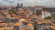 The Old City Of Porto In Portugal, Europe, 4K Aerial Skyline Drone View Stock Footage