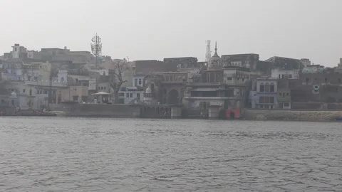 Old city at riverside Video stock 126767844