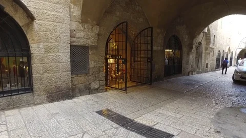 Old City Shops 1 Stock Footage 79035123