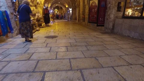 Old City Shops 2 Stock Footage 79037040