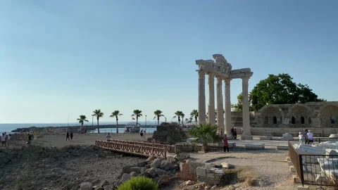 Old city Side, Turkey 2020 Stock Footage 148993448