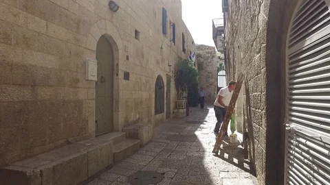 Old City Stroll 1 Stock Footage 79521658
