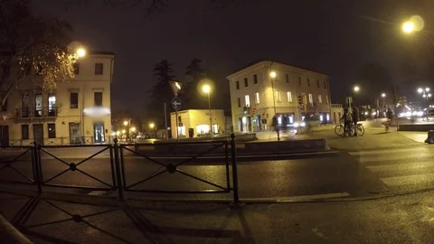 Old city timelapse night Stock Footage 73547311