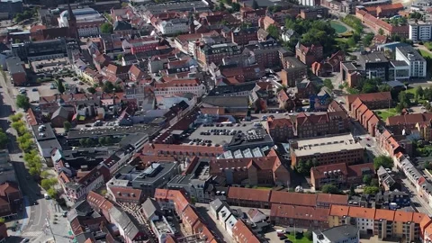 The old city of Vejle in Denmark  Vídeos de archivo 305187539