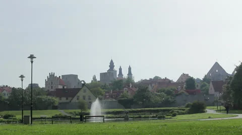The old city Visby Stock Footage 25273052