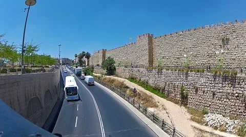 The old city walls Stock Footage 51372353