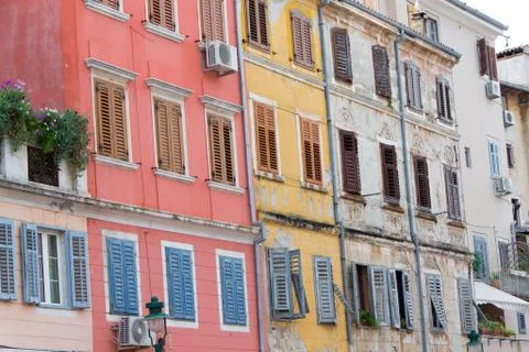 Old city windows Stock Photos