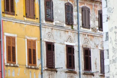 Old city windows Stock Photos