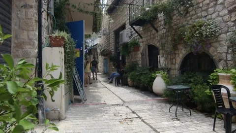 Old city zefat 動画素材 72301291