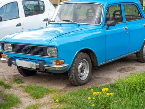 Old Classic Car from the Former Soviet Union Era Stock Photos