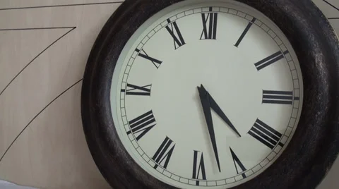 Old Classic Clock Face Close Up Full HD Stock Footage Video stock 35860493