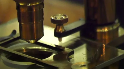The old classic microscope Stock Footage 48952274