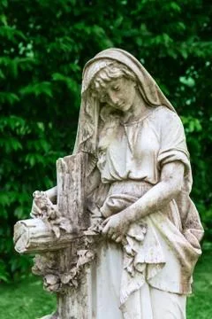 Old classical in cemetery Stock Photos
