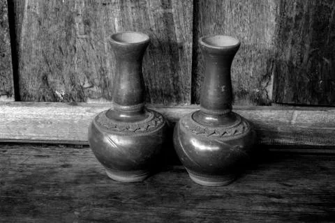 Old clay ceramic vase Foto stock