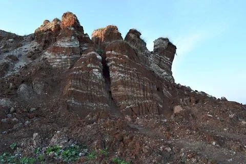 Old clay for mining clay. 스톡 사진
