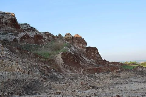 Old clay for mining clay. Stock Photos