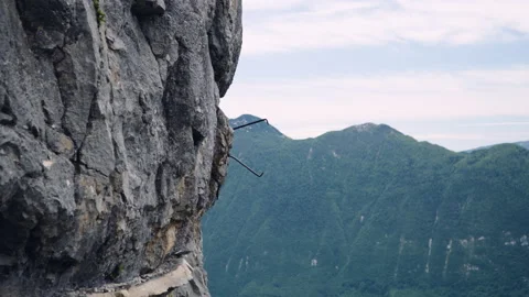 Old climbing wedge Stock Footage 132015062