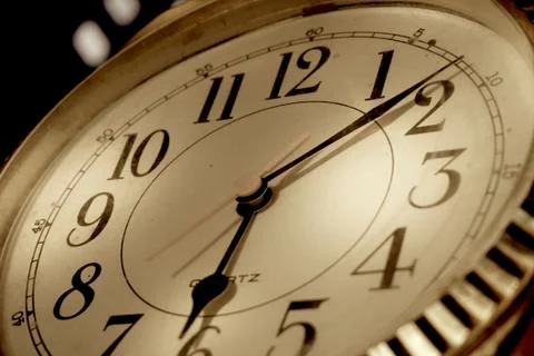 Old clock close-up Stockfoto's