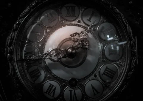 Old clock counting seconds Stock Photos