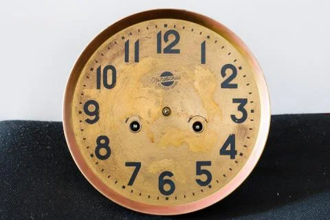Old clock gold Stock Photos