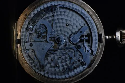 Old clock gold Stock Photos