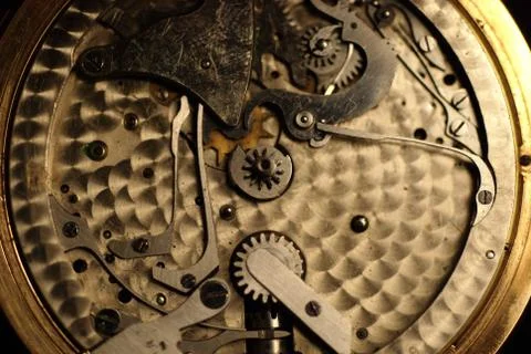 Old clock gold Stock Photos