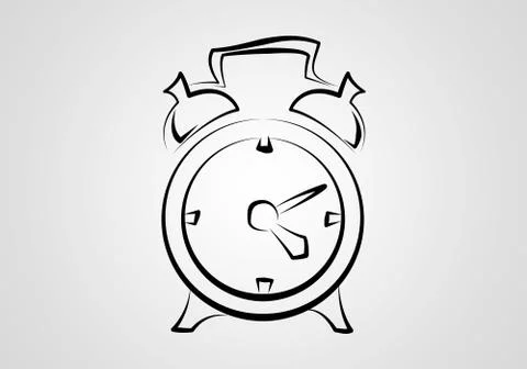 Old clock icon illustration Stock Illustration