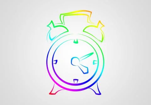 Old clock icon illustration Stock Illustration