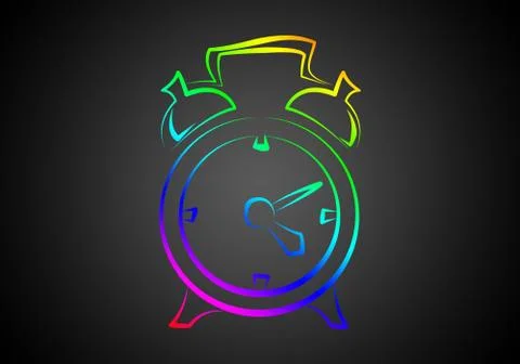 Old clock icon illustration Stock Illustration