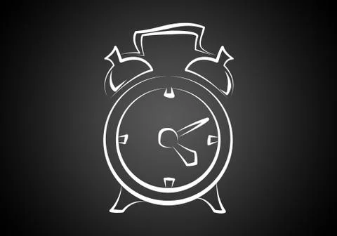 Old clock icon illustration Stock Illustration
