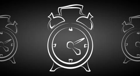 Old clock icon illustration Stock Illustration