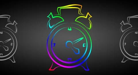Old clock icon illustration Stock Illustration
