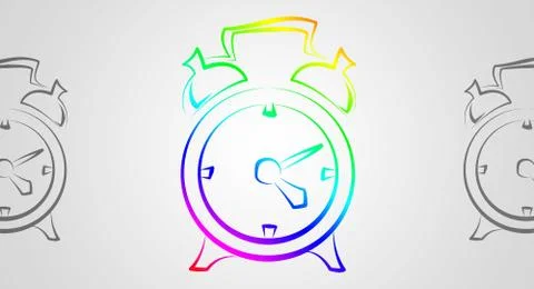 Old clock icon illustration Stock Illustration
