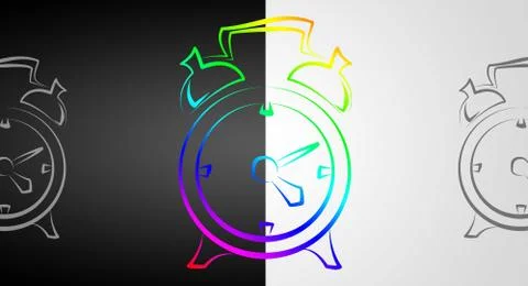 Old clock icon illustration Stock Illustration