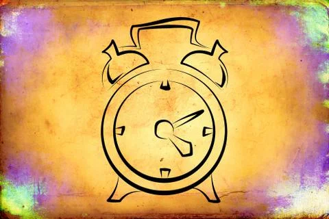 Old clock icon illustration Illustrazione stock