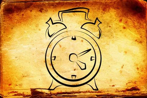 Old clock icon illustration Stock Illustration