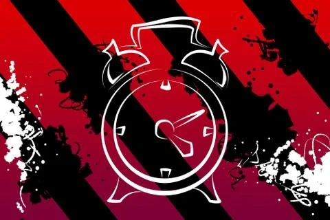Old clock icon illustration Stock Illustration