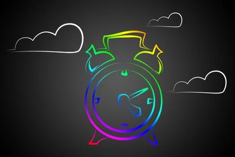 Old clock icon illustration Stock Illustration