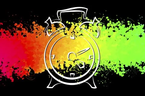 Old clock icon illustration Stock Illustration