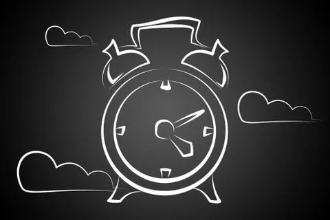 Old clock icon illustration Stock Illustration