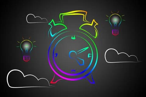 Old clock icon illustration Stock Illustration