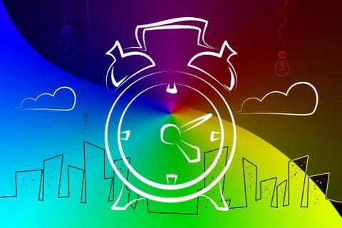 Old clock icon illustration Stock Illustration