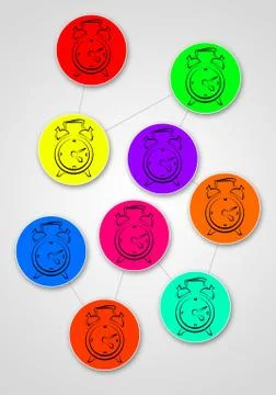 Old clock icon illustration Stock Illustration