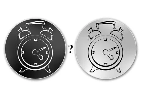 Old clock icon illustration Stock Illustration