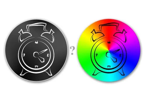 Old clock icon illustration Stock Illustration