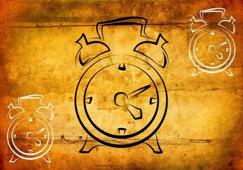 Old clock icon illustration Stock Illustration