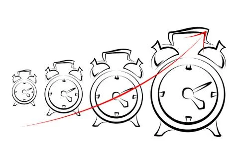 Old clock icon illustration Stock Illustration